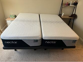 Like New Nectar Premier Hybrid Split King Mattress