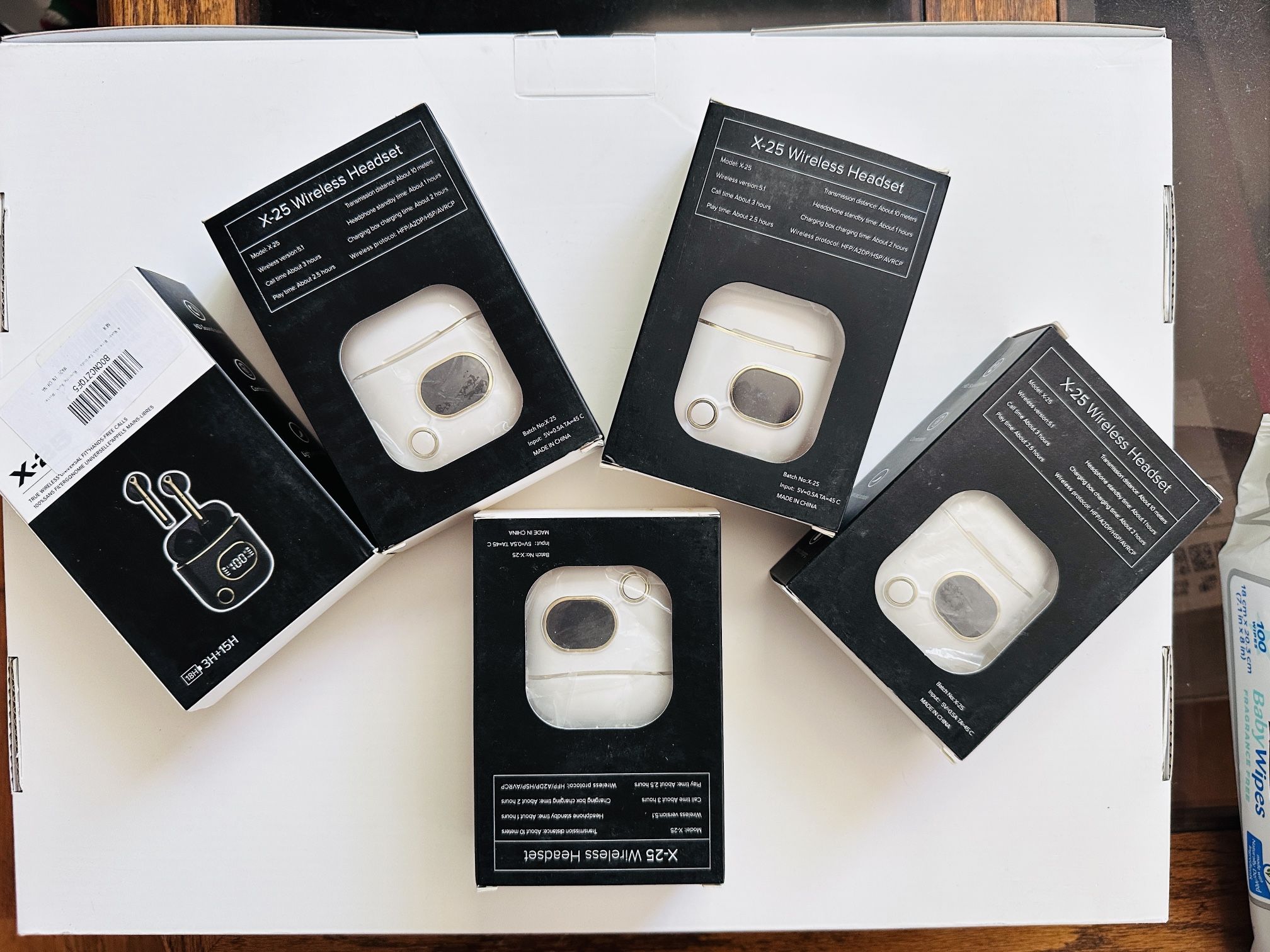 📦 5-Pack X-25 Wireless Bluetooth Earbuds – Brand New! Great for Gifts or Personal Use 🎁