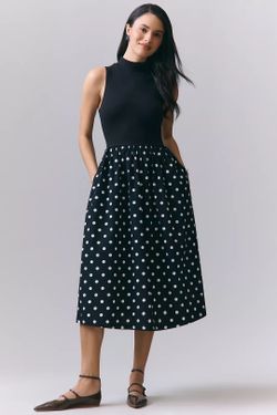 NWOT Anthropologie Sleeveless Twofer Midi Dress medium
