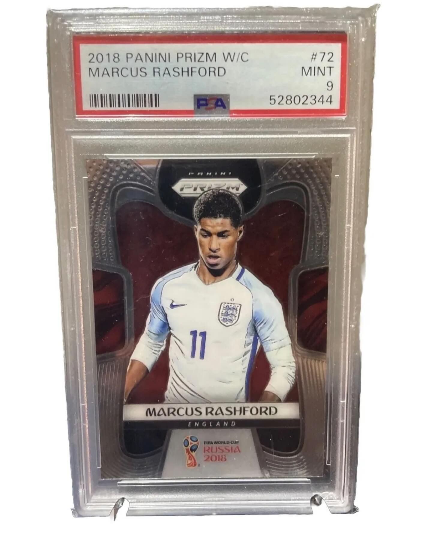 2018 Panini Prizm Marcus Rashford WC England #72 PSA 9