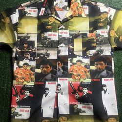 XXL Scarface Button Up Collectors Item With Gun Buttons