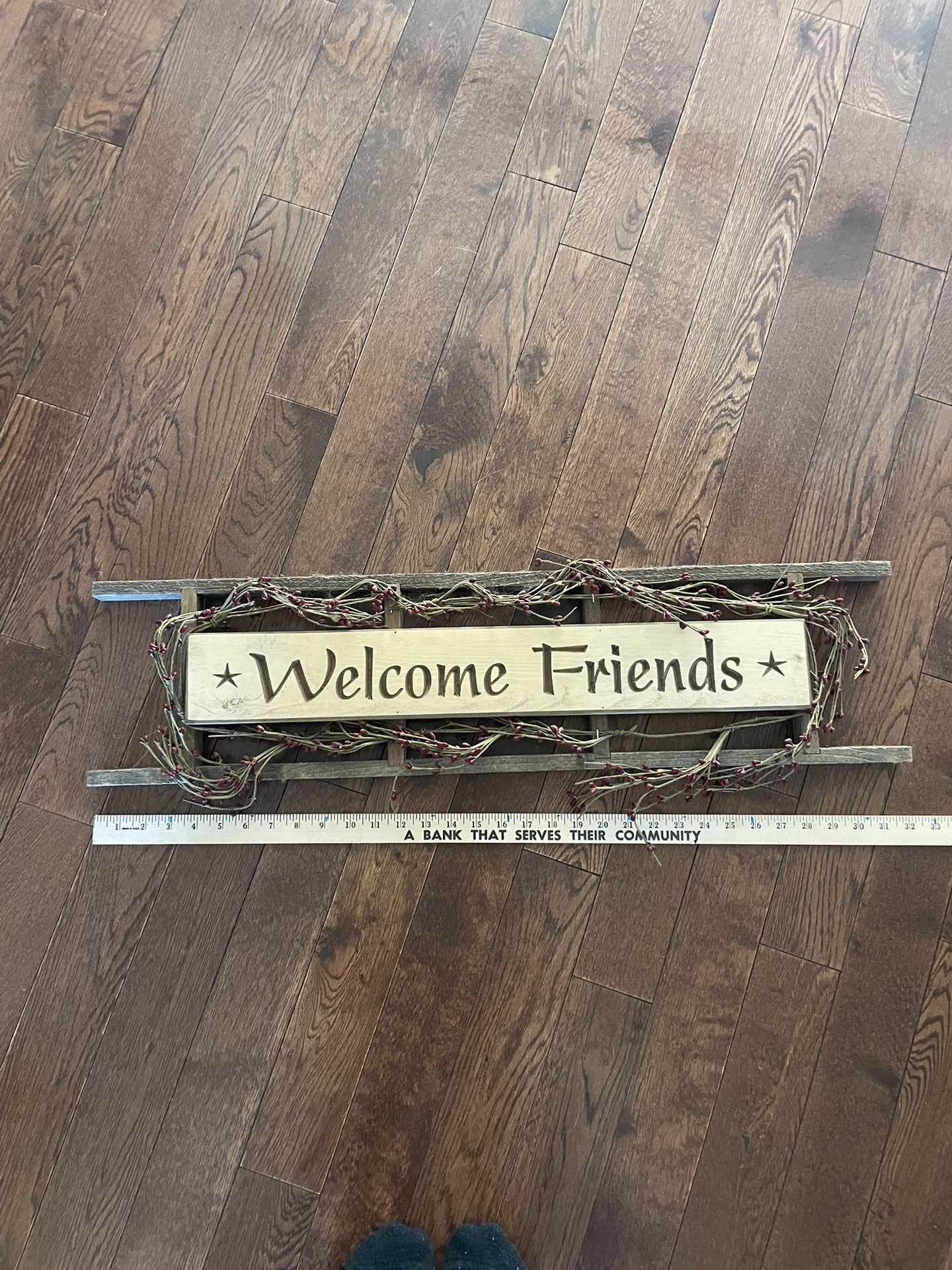 Primitive Welcome Sign