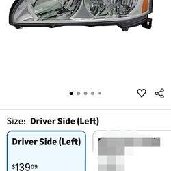 04-09 Lexus RX330 RX350 RX400h Halogen Headlight Headlamp Chrome Driver Left side new $100