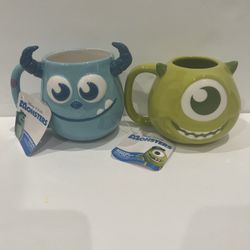 Disney Sulley and Mike mugs Monster Inc Pixar Coffee Collector Decor Mug Set