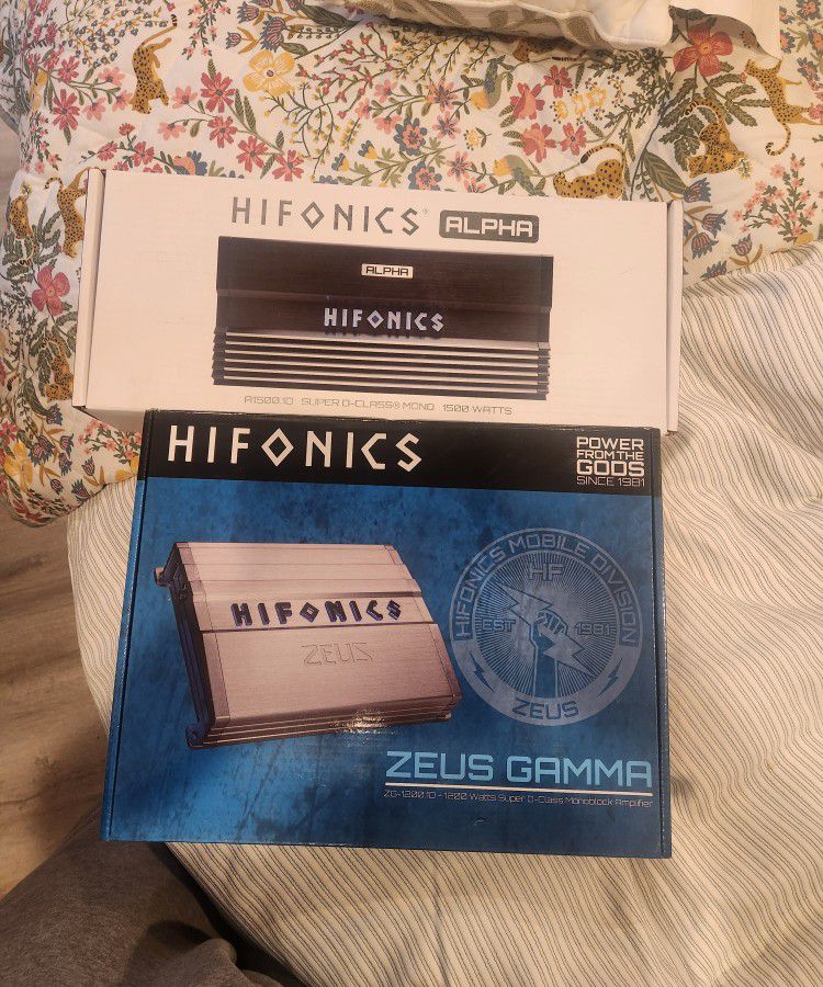 New Hifonics Amps Alpha 1500x1 Is 160 And 1200x1 Is 