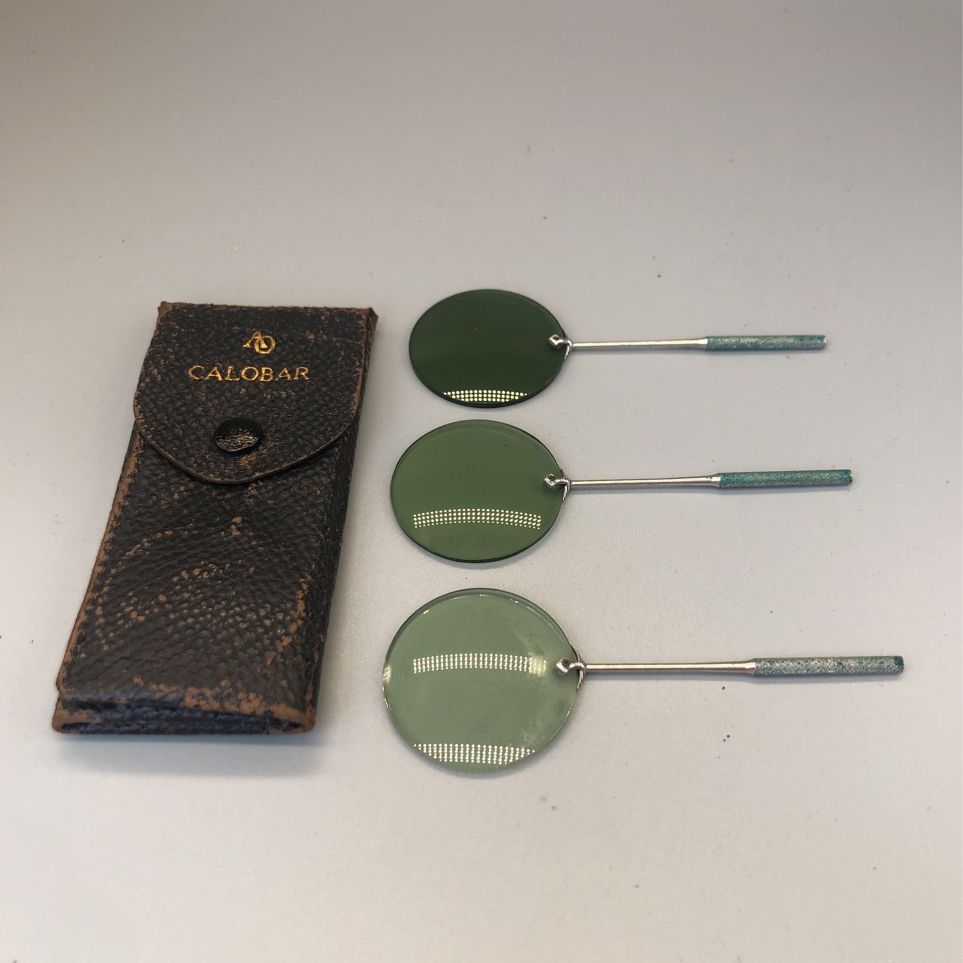 Vintage AO American Optical Calobar green lens with case