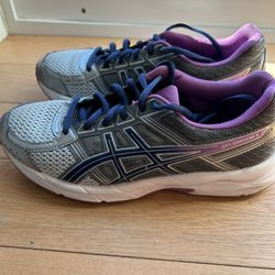 Asics Ortholite Sneakers Size 7 Gray/silver/purple