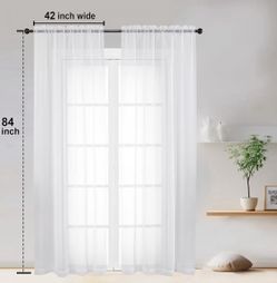 White sheer curtains