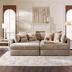 Sasha 2-Piece Sofa - Luscious Champagne