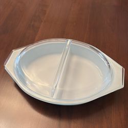 Vintage PYREX blue snowflake pattern