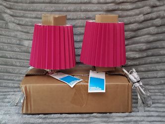 Set of 2 Small Pink Lamps