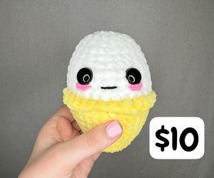 Crochet Banana & Corn Plushie