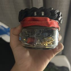 small decorated jewelry jar 