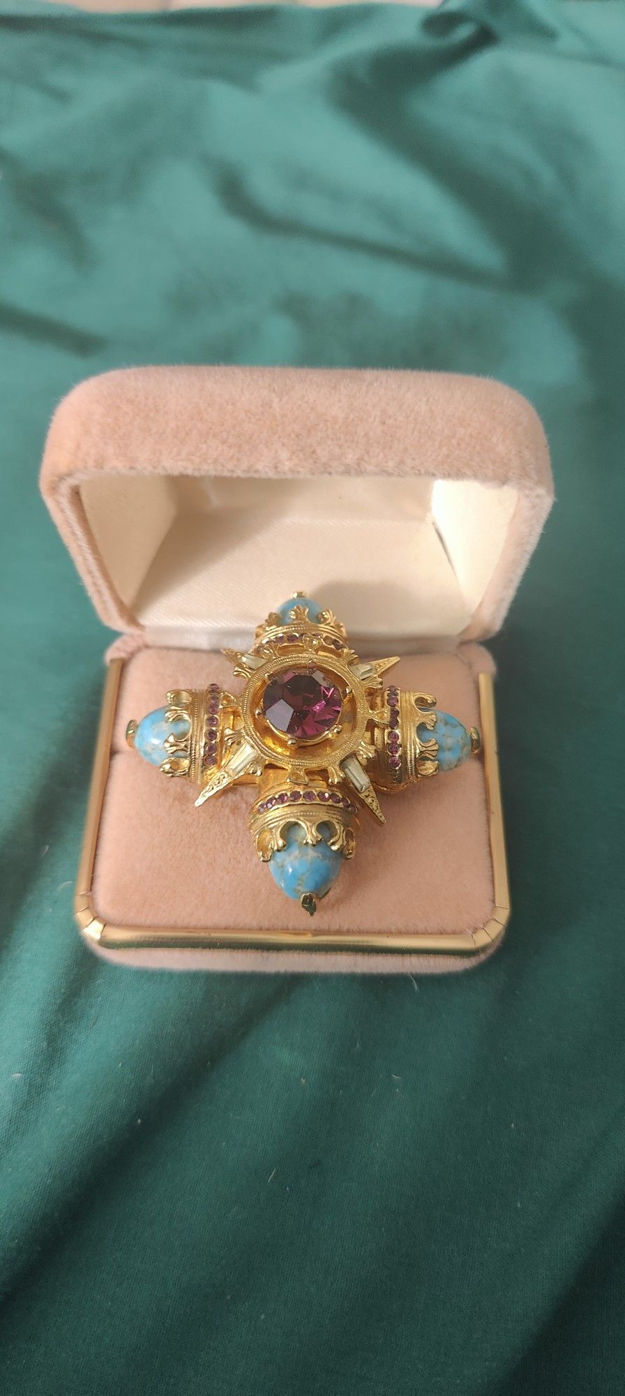 Turquoise Brooch Pin .