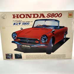 Vintage Big Scale 1/12 Plastic Model Kit Honda S800 Unassembled - Japan