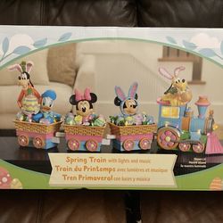 Disney Easter Train 4-Piece Music Illuminated Mickey Minnie Mouse Carriage