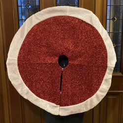 Christmas Tree Skirt Santa Suit Style 36”