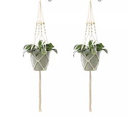 2 Macrame Plant Hanger Holder Without Pot And Plant