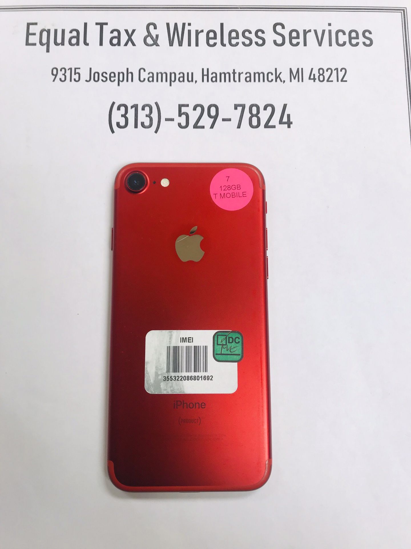 ON SALE UNLOCKED IPHONE 7 128GB RED ONLY $319