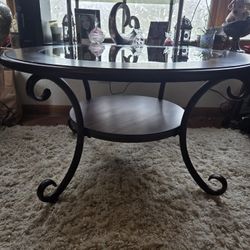 Beautiful Wood/Wrought Iron  Coffee Table
