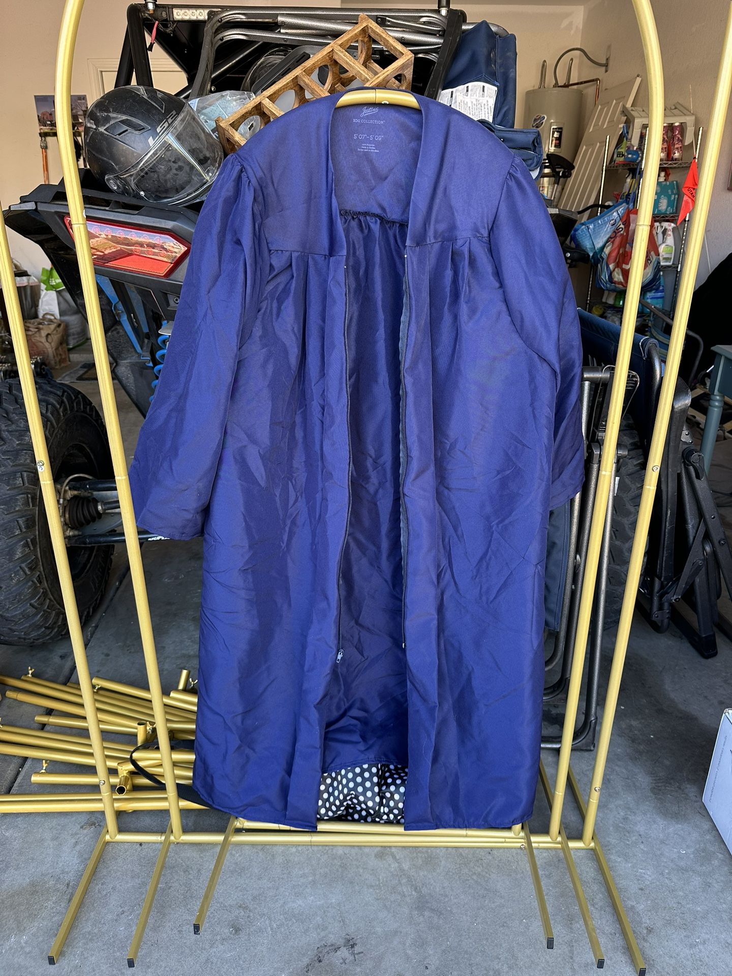 Graduation Gown Blue Size Medium