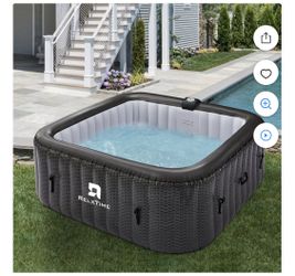 RELXTIME 3.8 stars out of 154 reviews (3.8) | 154 RELXTIME 73" 4-6 Person Inflatable Hot Tub Outdoor Square Spa Pool Built in Heater Pump, 130 Massage