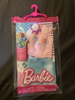 **New Barbie Malibu California Outfit W/ Accessories