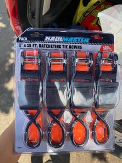 Brand-New Haul-Master Ratcheting Tie-Downs – 4 Pack