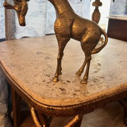 Vintage Brass Giraffe