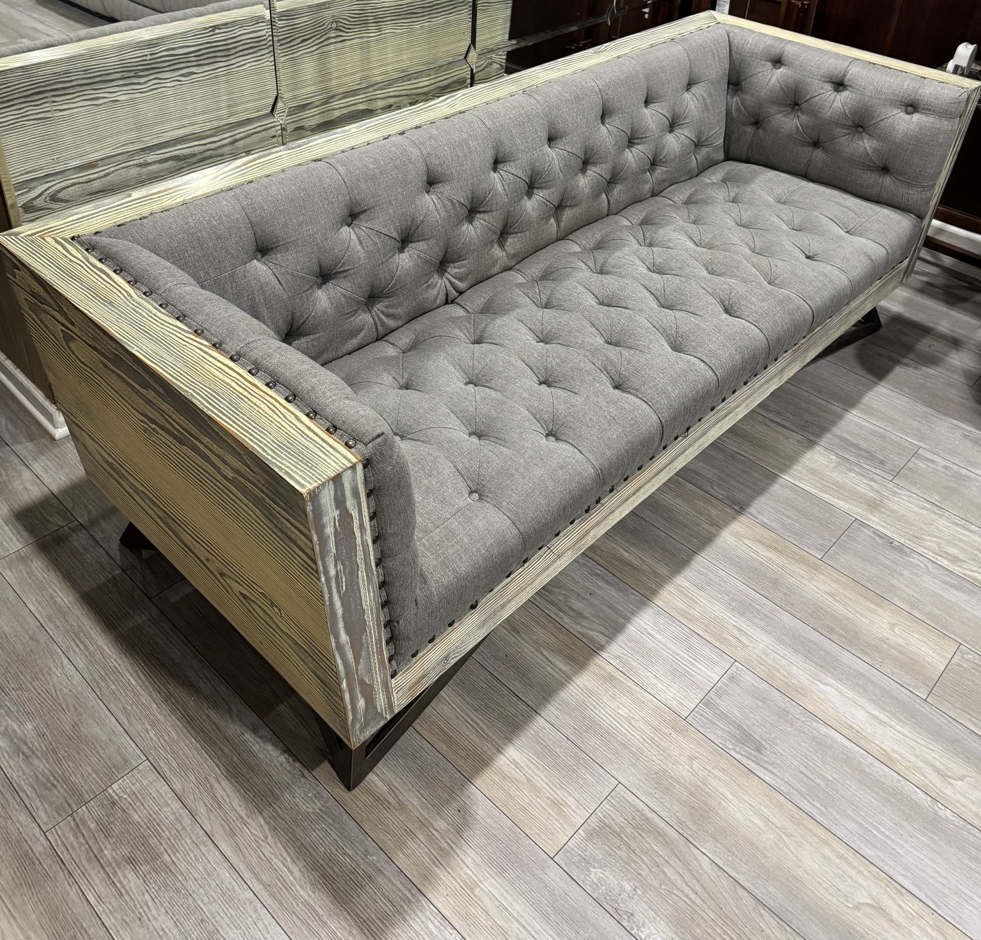 3-Seat Gray Sofa