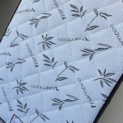 Black Bamboo Queen Size Mattress Set 