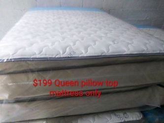 $199 Queen pillow top mattress only brand new free delivery same day