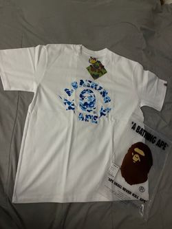 BAPE A Bathing Ape Camo Logo T-Shirt White