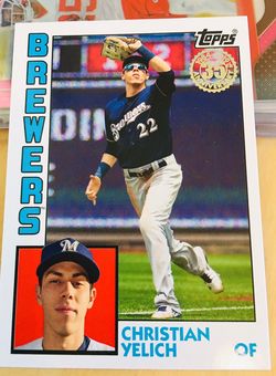 2019 Topps Christian Yelich 35th anniversary card, card # T84-67