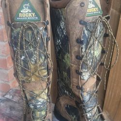 Rocky Men's 16" Prolight Waterproof Snake Boots, Mossy Oak Break-Up