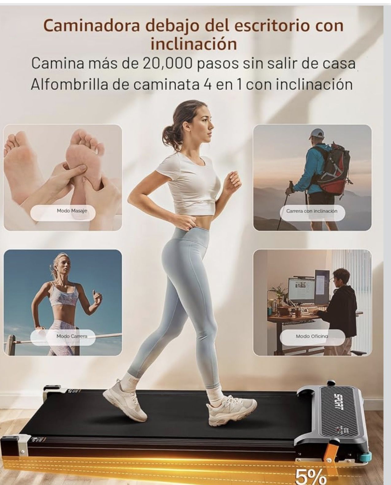 Versatile Walking Pad Treadmill with Incline - Dual-Sided Under Desk Treadmill with Foot Massage,2 in 1 Walking Machine for Home/Office with 330LBS W