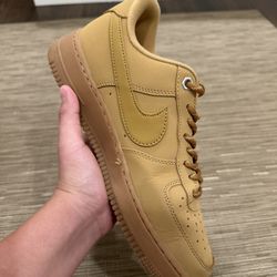 Nike Brown Wheat Nike Air Forces Size 9.5. 