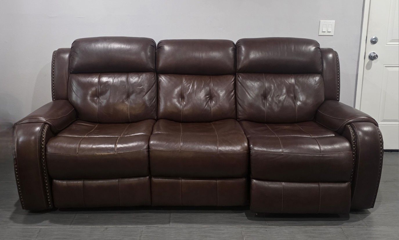 Brown Leather Couch