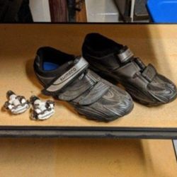Shimano Clip Pedals and Cycling Shoes Set