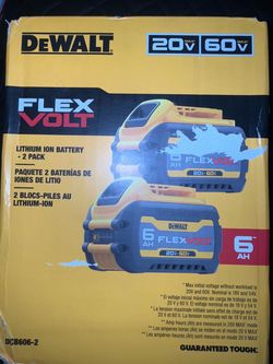 Dewalt 6AH Flexvolt battery's