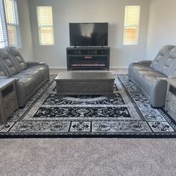 2pc Power Sofas 100%  Leather