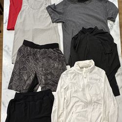 Men’s Medium Lululemon 8 Piece Lot - Jacket, Shorts, Shirts
