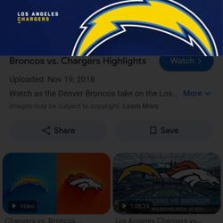 LA CHARGERS/Sept 21st/Opening Day/Broncos/2 TIX LEFT
