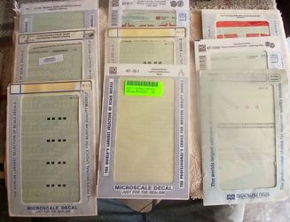 Vintage HO Train Decal Sheet Lot