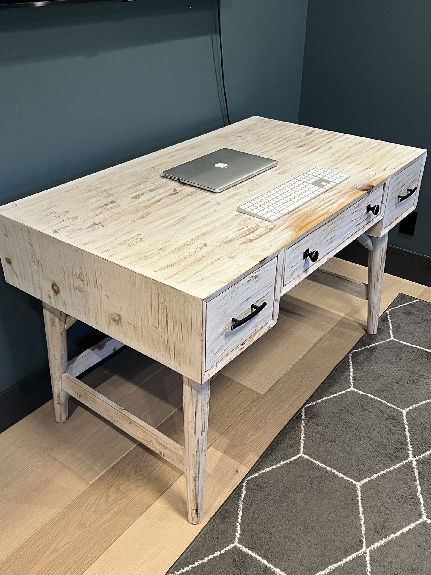Desk - Custom built, Solid Wood, beach style