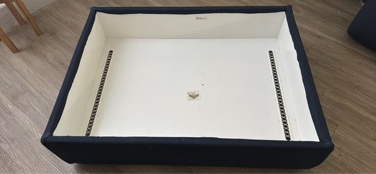 Navy Blue Upholstered ottoman