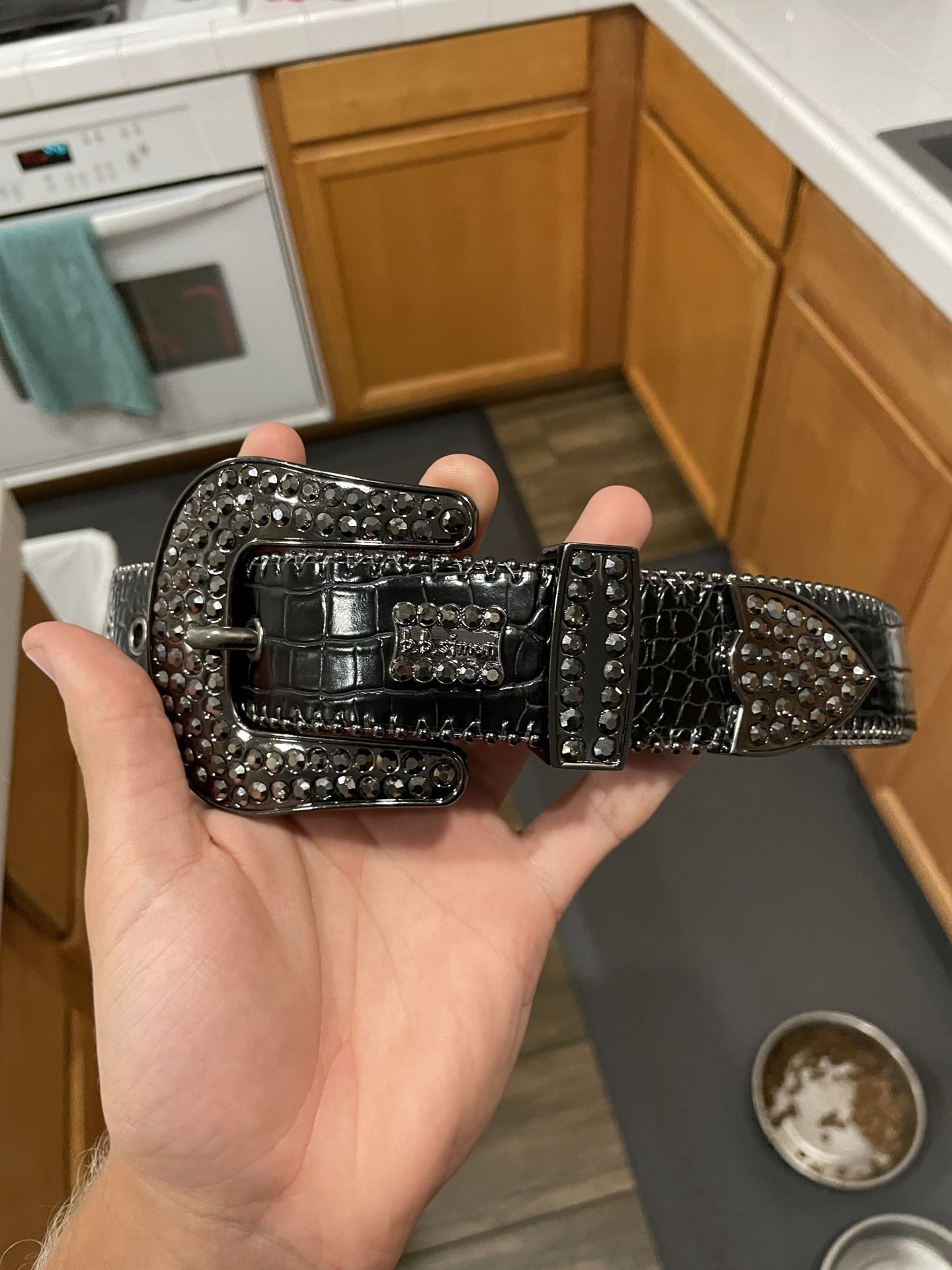 Black Snake Skin Bb Simon Belt for Sale in Oxnard, CA - OfferUp