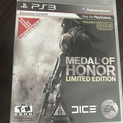 PS3 Metal Of Honor Limited Ed Sony CIB
