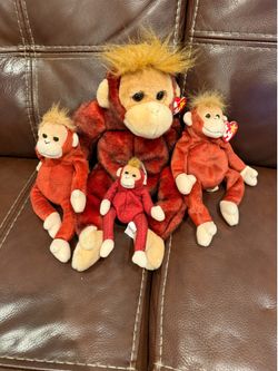 Monkey beanie baby family