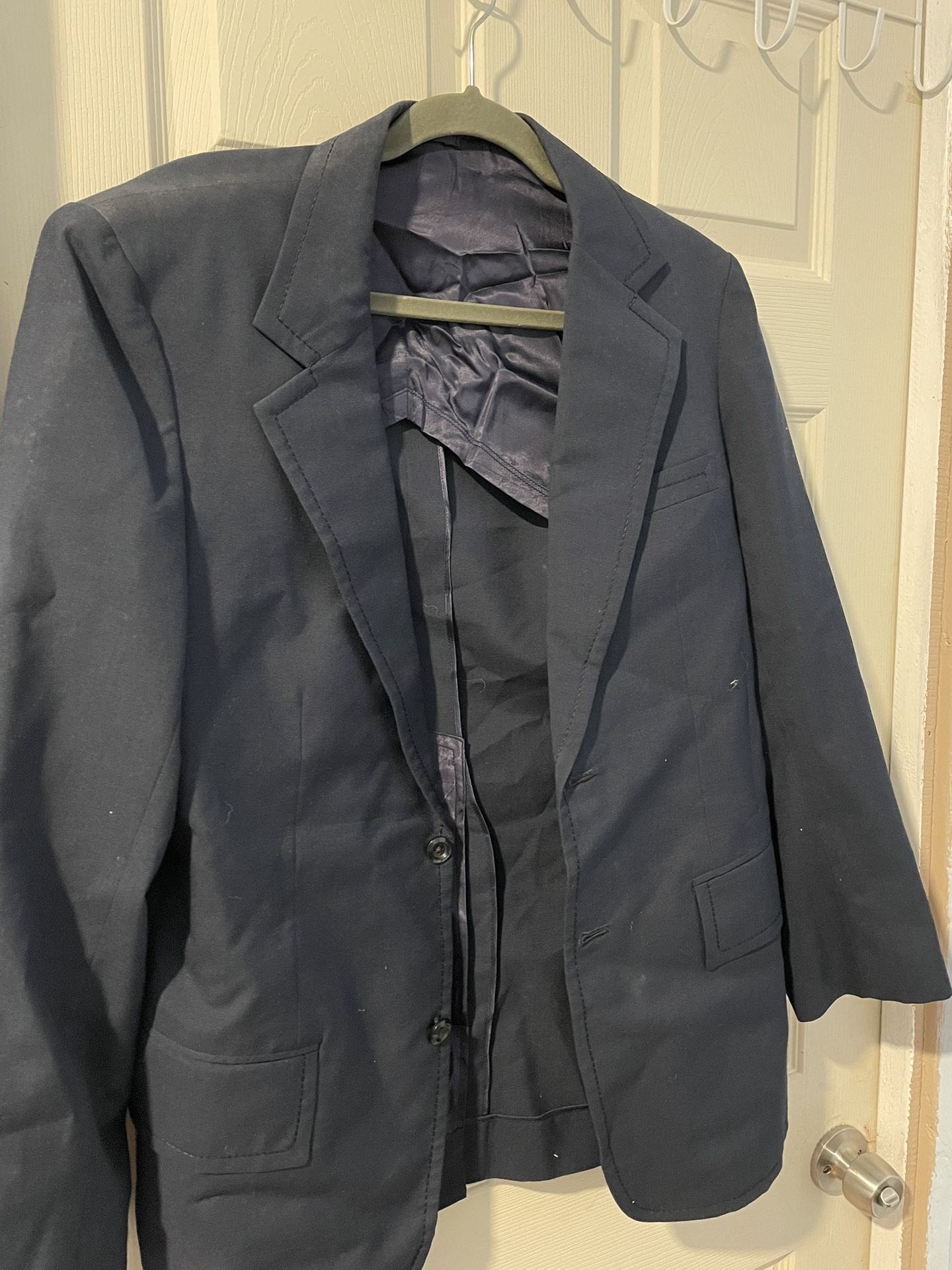 Navy Blue Men’s Suit Jacket — Great Condition